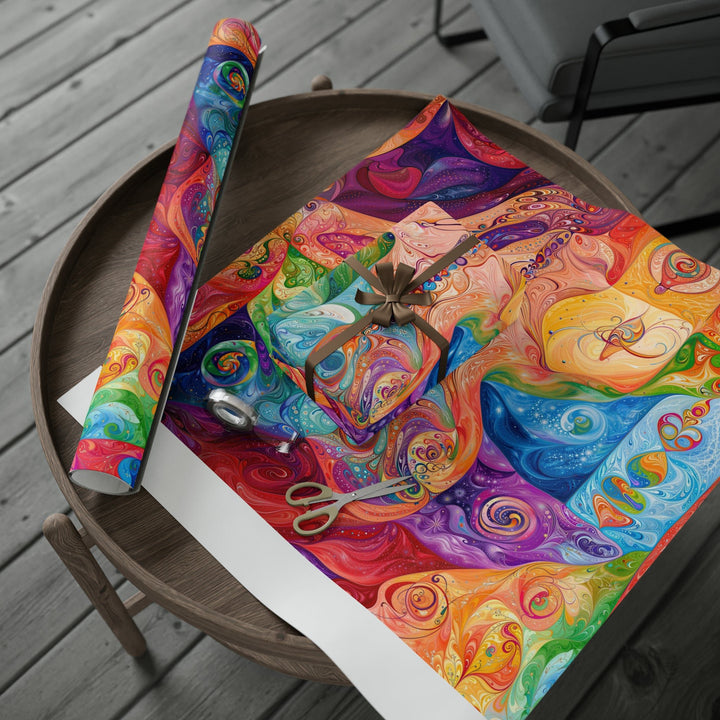 Vibrant Swirl Fantasy - Wrapping Paper - Home Decor - g(0D·IO) - 30'' x 72'' - Matte -