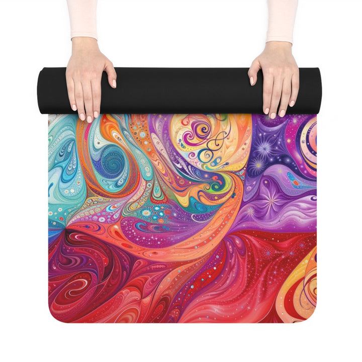 Vibrant Swirl Fantasy - Yoga Mat - Home Decor - g(0D·IO) - 24” x 68” - -