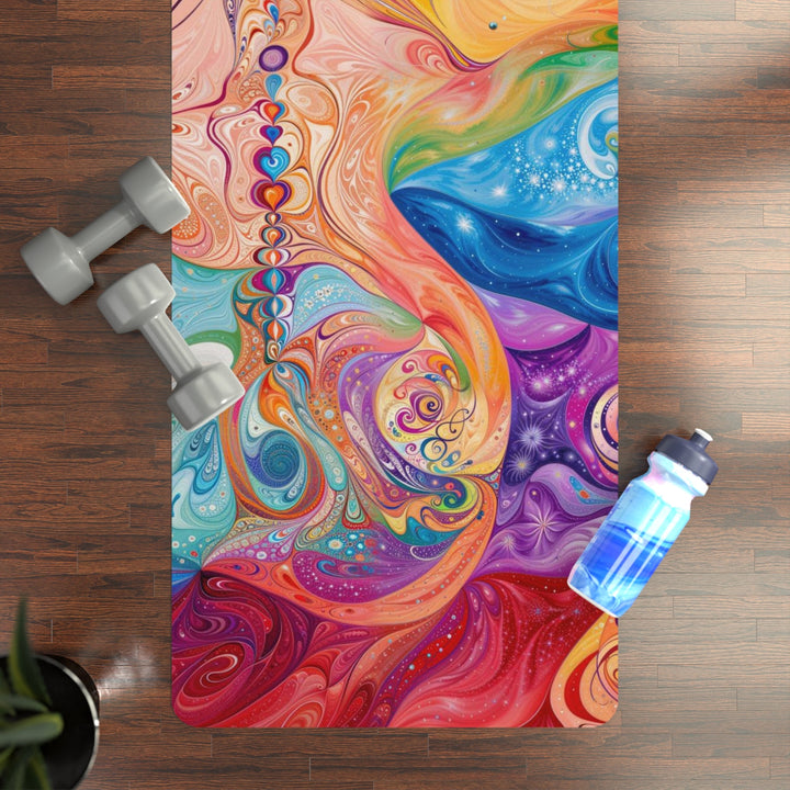 Vibrant Swirl Fantasy - Yoga Mat - Home Decor - g(0D·IO) - 24” x 68” - -