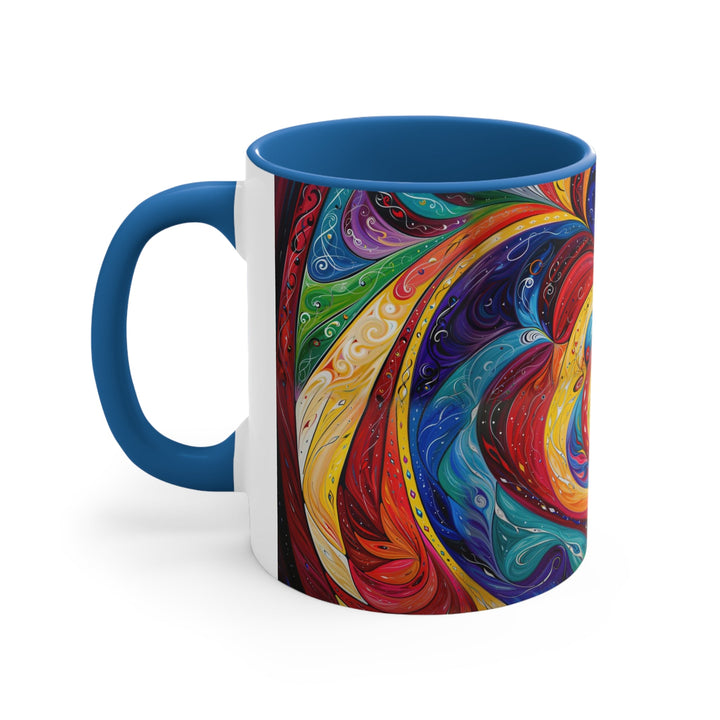 Vibrant Swirling Emotions - Accent Coffee Mug - Mug - g(0D·IO) - Pink - 11oz -