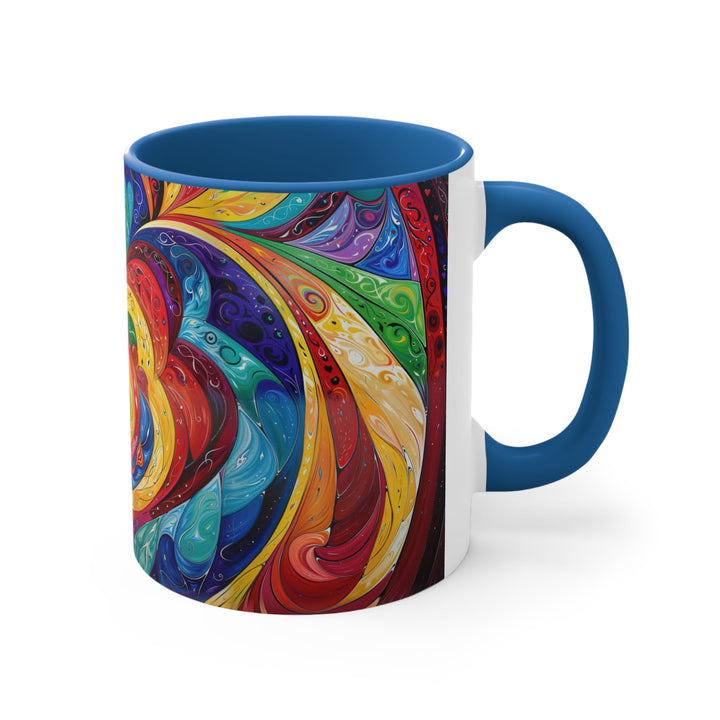 Vibrant Swirling Emotions - Accent Coffee Mug - Mug - g(0D·IO) - Pink - 11oz -