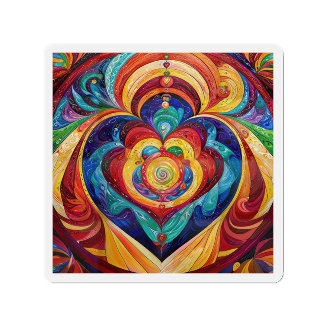 Vibrant Swirling Emotions - Die-cut Magnet - Home Decor - g(0D·IO) - 2" x 2" - Die-Cut - 1 pc