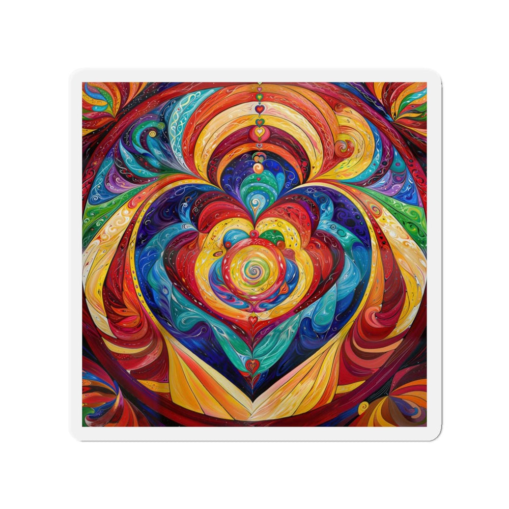 Vibrant Swirling Emotions - Die-cut Magnet - Home Decor - g(0D·IO) - 3" x 3" - Die-Cut - 1 pc