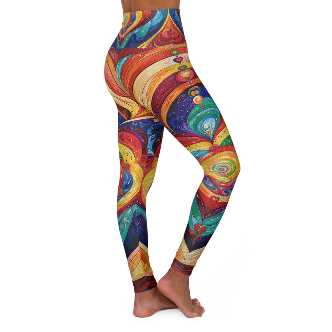 Vibrant Swirling Emotions - High Waisted AOP Yoga Leggings - All Over Prints - g(0D·IO) - XS - -