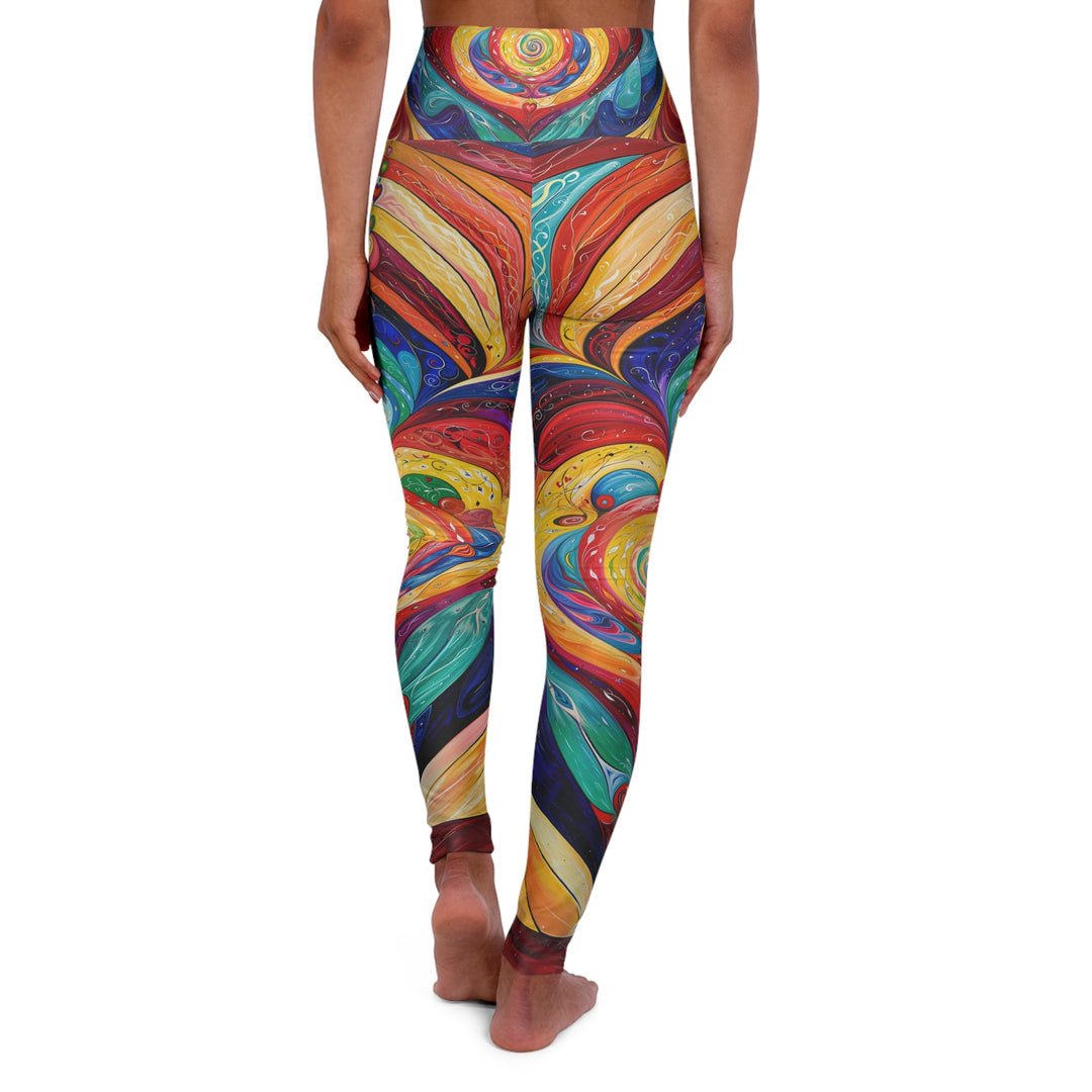 Vibrant Swirling Emotions - High Waisted AOP Yoga Leggings - All Over Prints - g(0D·IO) - XS - -