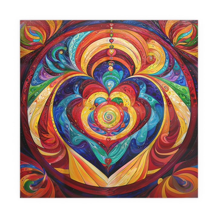 Vibrant Swirling Emotions - Indoor and Outdoor Silk Poster - Poster - g(0D·IO) - 30″ x 30″ (Square) - Semi Glossy -