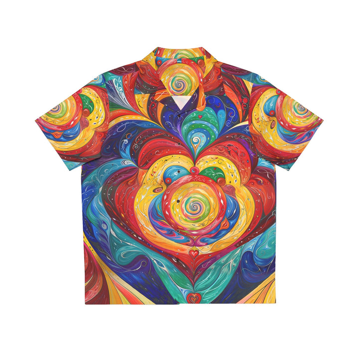 Vibrant Swirling Emotions - Men's Hawaiian Shirt - All Over Prints - g(0D·IO) - S - Black -