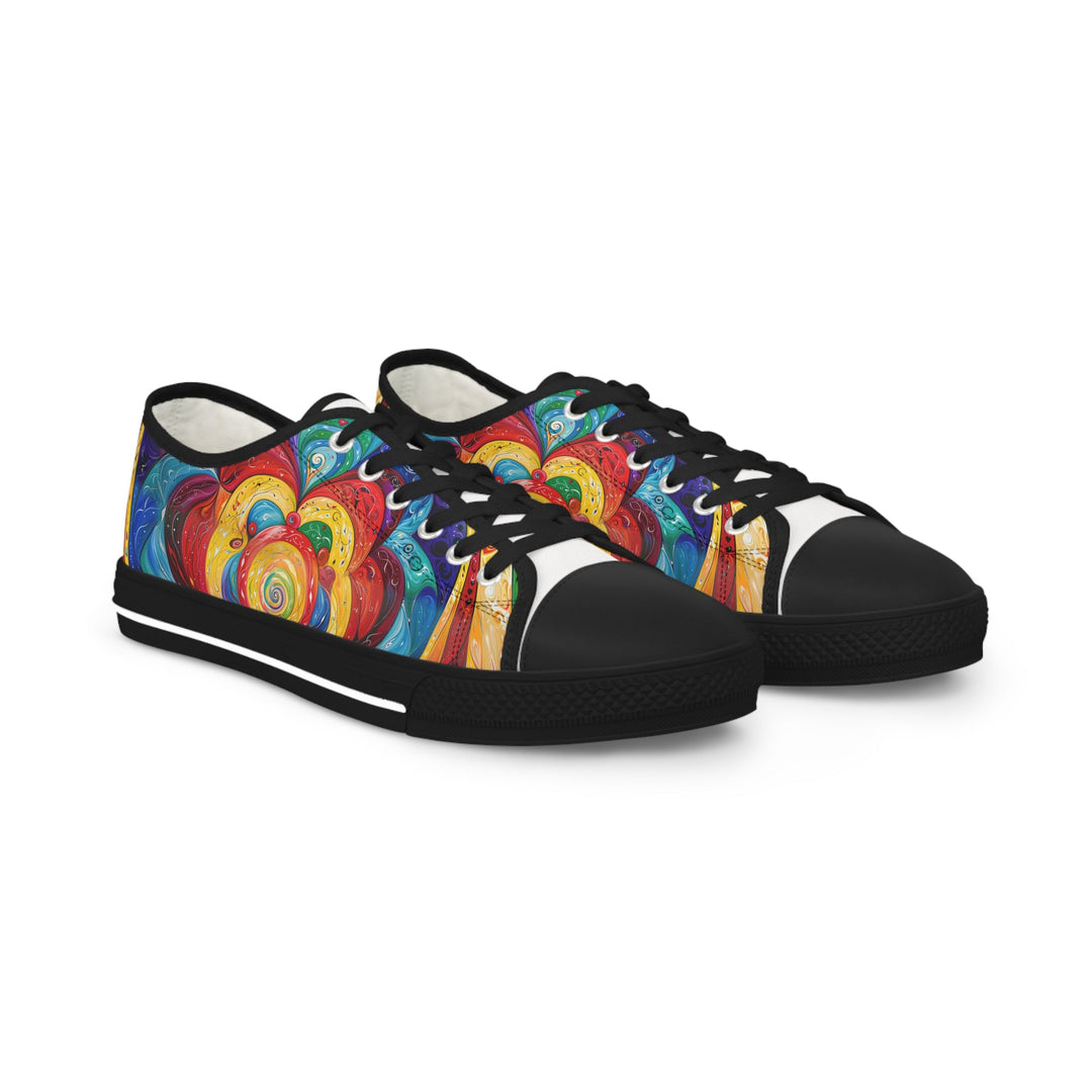 Vibrant Swirling Emotions - Men's Lowtop Sneakers - Shoes - g(0D·IO) - US 5 - Black sole -