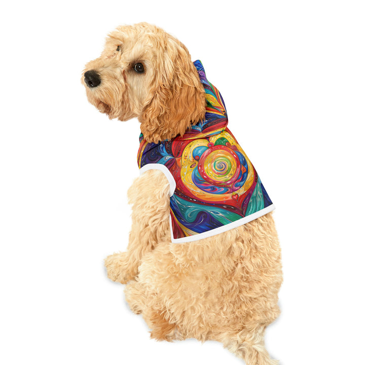 Vibrant Swirling Emotions - Pet Hoodie - Pets - g(0D·IO) - XXS - Black Rib -