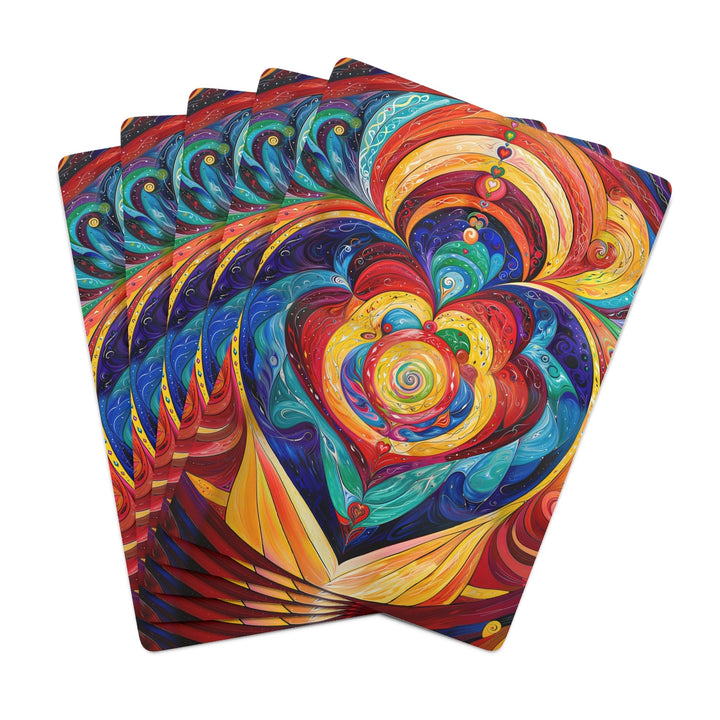 Vibrant Swirling Emotions - Poker Cards - Paper products - g(0D·IO) - 2.47" x 3.47" - White - Semi Glossy