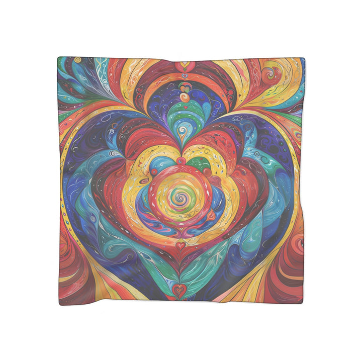 Vibrant Swirling Emotions - Poly Scarf - Accessories - g(0D·IO) - Poly voile - 25" × 25" -