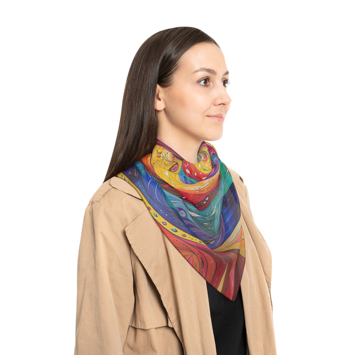 Vibrant Swirling Emotions - Poly Scarf - Accessories - g(0D·IO) - Poly chiffon - 50" × 50" -