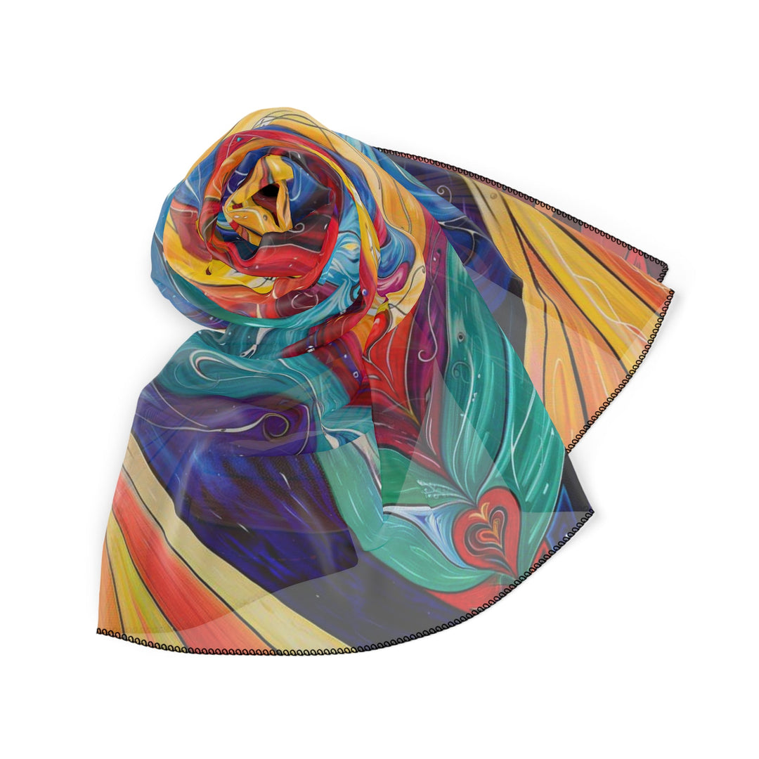 Vibrant Swirling Emotions - Poly Scarf - Accessories - g(0D·IO) - Poly chiffon - 50" × 50" -