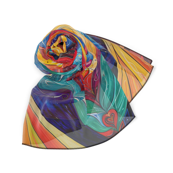 Vibrant Swirling Emotions - Poly Scarf - Accessories - g(0D·IO) - Poly chiffon - 50" × 50" -