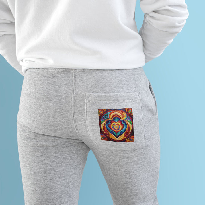 Vibrant Swirling Emotions - Premium Fleece Joggers - Trousers - g(0D·IO) - Charcoal Heather - M -