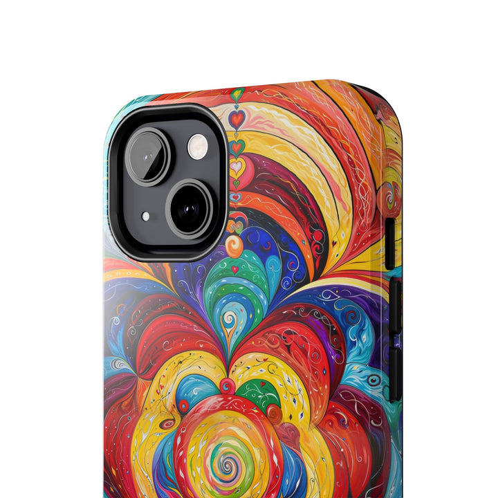 Vibrant Swirling Emotions - Tough Phone Case - Phone Case - g(0D·IO) - iPhone 13 Mini - -