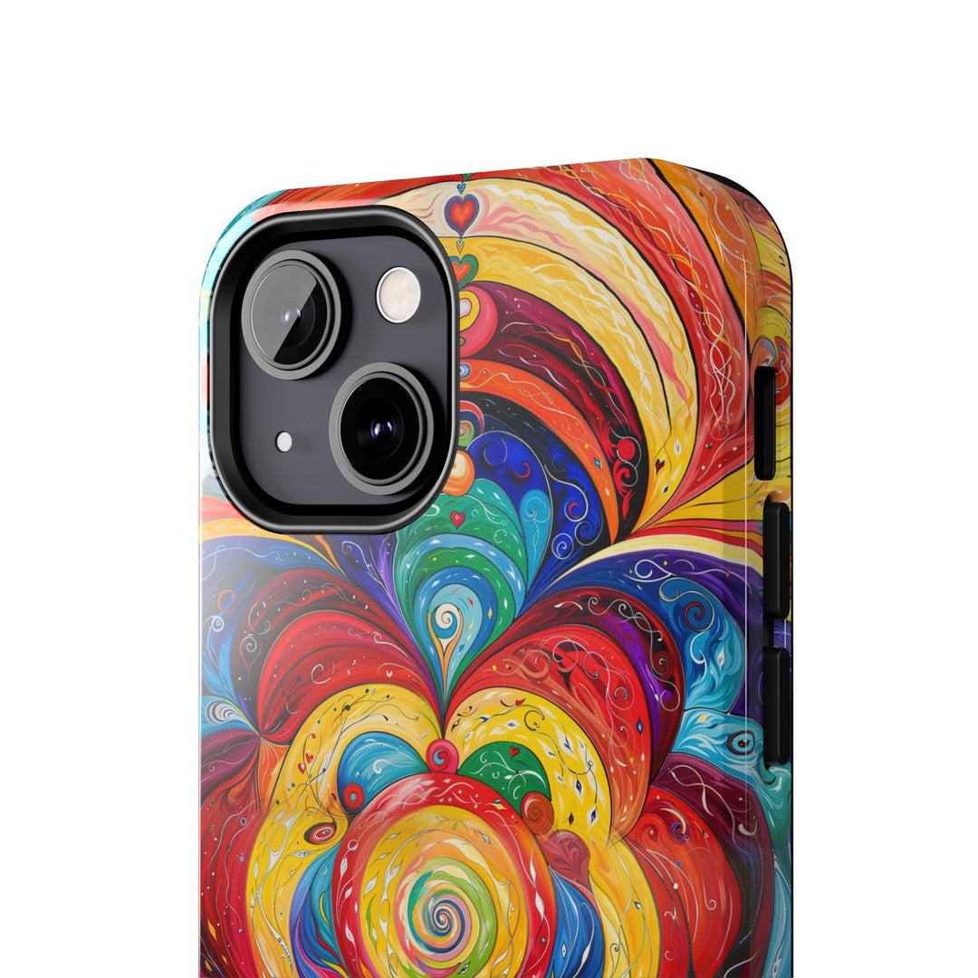 Vibrant Swirling Emotions - Tough Phone Case - Phone Case - g(0D·IO) - iPhone 13 Mini - -