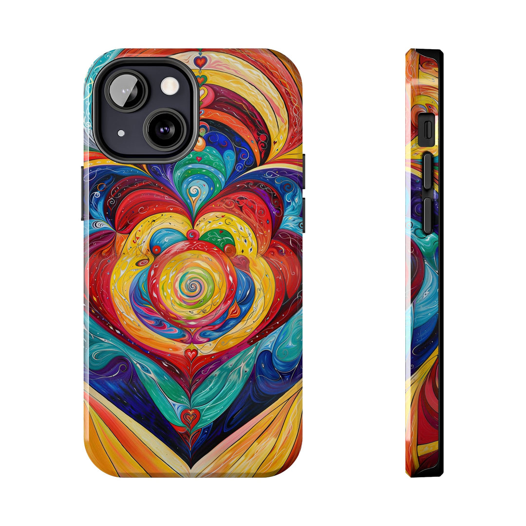 Vibrant Swirling Emotions - Tough Phone Case - Phone Case - g(0D·IO) - iPhone 13 Mini - -