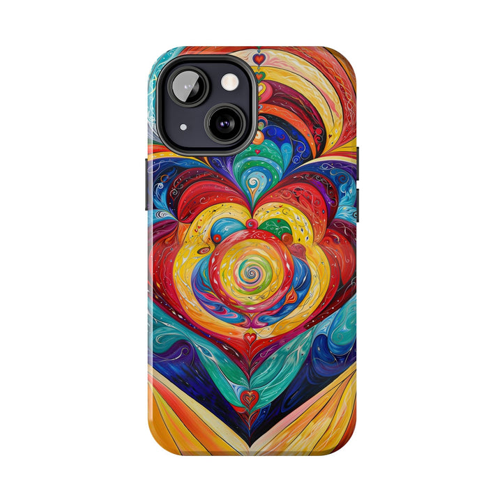 Vibrant Swirling Emotions - Tough Phone Case - Phone Case - g(0D·IO) - iPhone 13 Mini - -