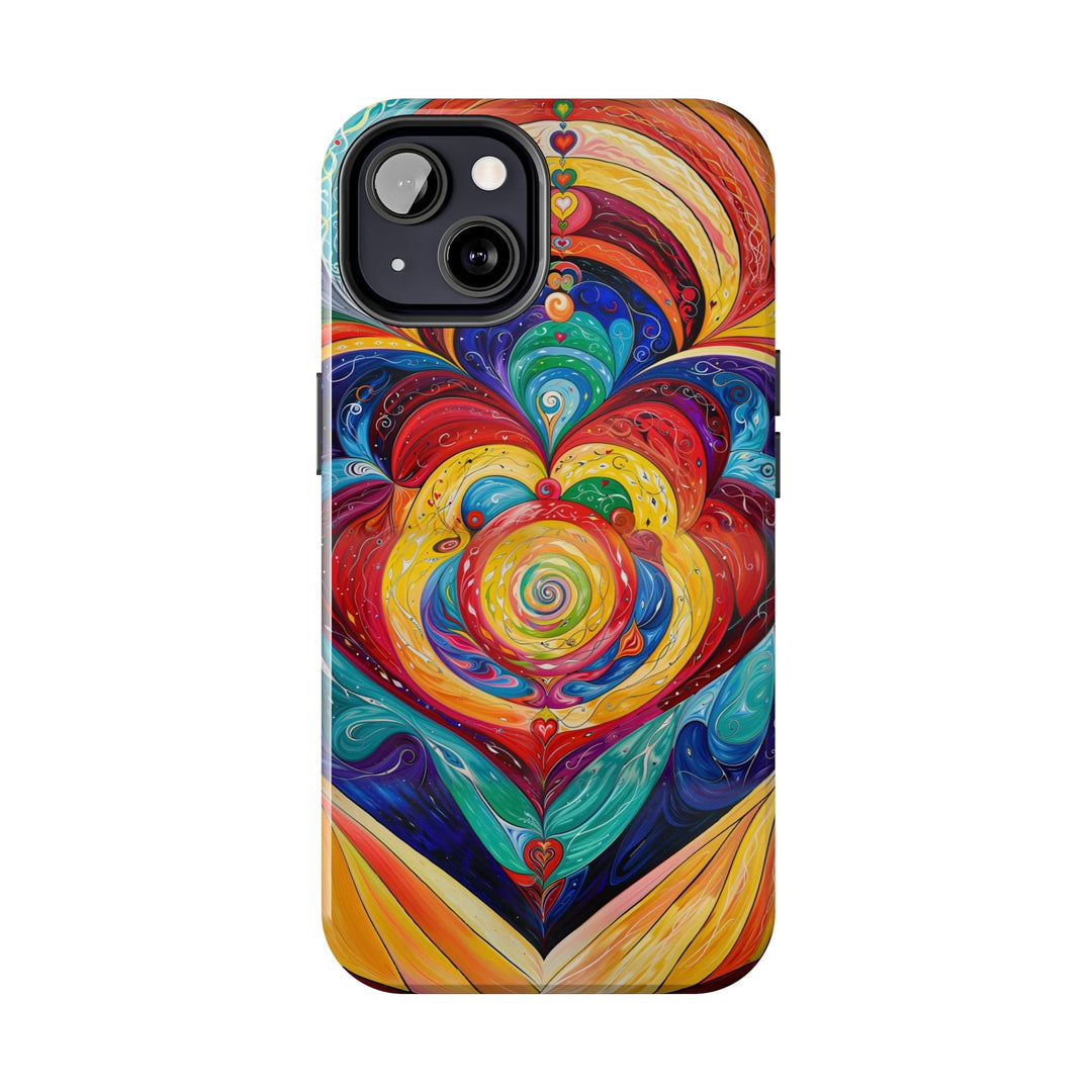 Vibrant Swirling Emotions - Tough Phone Case - Phone Case - g(0D·IO) - iPhone 13 Mini - -