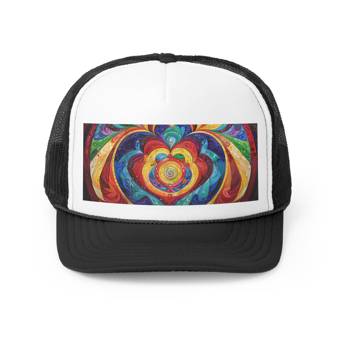 Vibrant Swirling Emotions - Trucker Hat - Hats - g(0D·IO) - Black - One size -