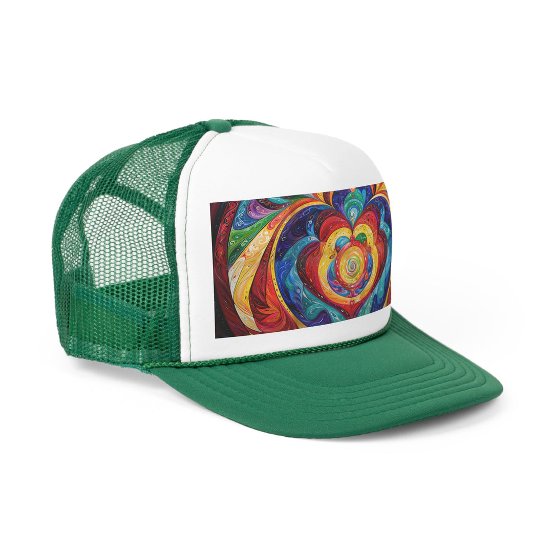 Vibrant Swirling Emotions - Trucker Hat - Hats - g(0D·IO) - Pink - One size -