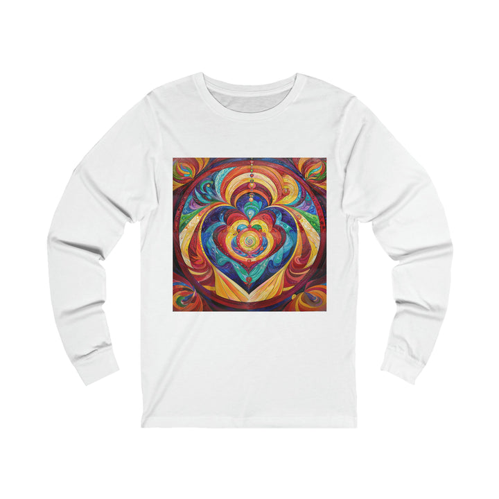 Vibrant Swirling Emotions - Unisex Jersey Long Sleeve Tee - Long-sleeve - g(0D·IO) - S - White -