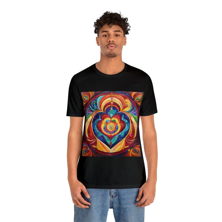 Vibrant Swirling Emotions - Unisex Jersey Short Sleeve Tee - T-Shirt - g(0D·IO) - Black - S -