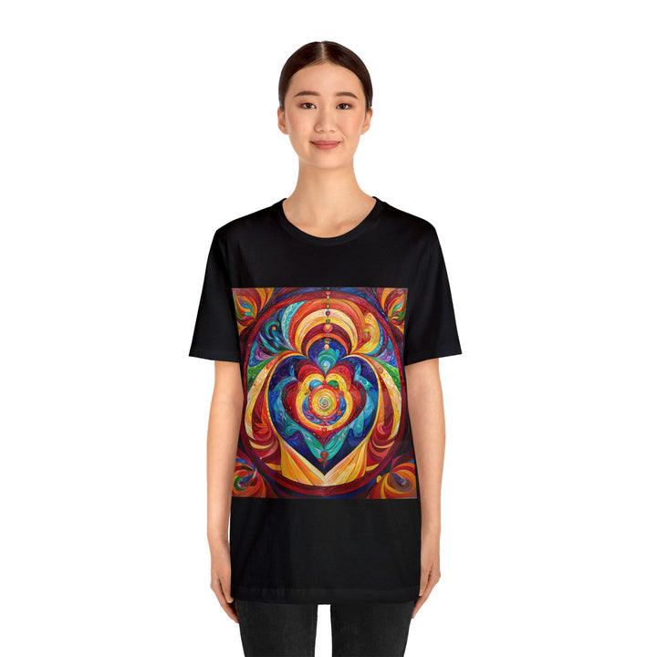 Vibrant Swirling Emotions - Unisex Jersey Short Sleeve Tee - T-Shirt - g(0D·IO) - Black - S -