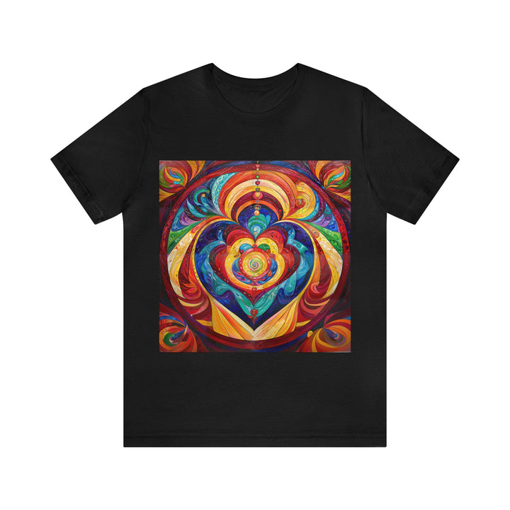 Vibrant Swirling Emotions - Unisex Jersey Short Sleeve Tee - T-Shirt - g(0D·IO) - Black - S -