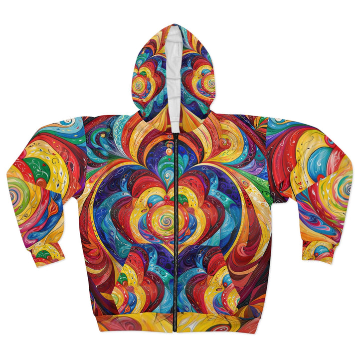 Vibrant Swirling Emotions - Unisex Zip Hoodie - All Over Prints - g(0D·IO) - XS - -