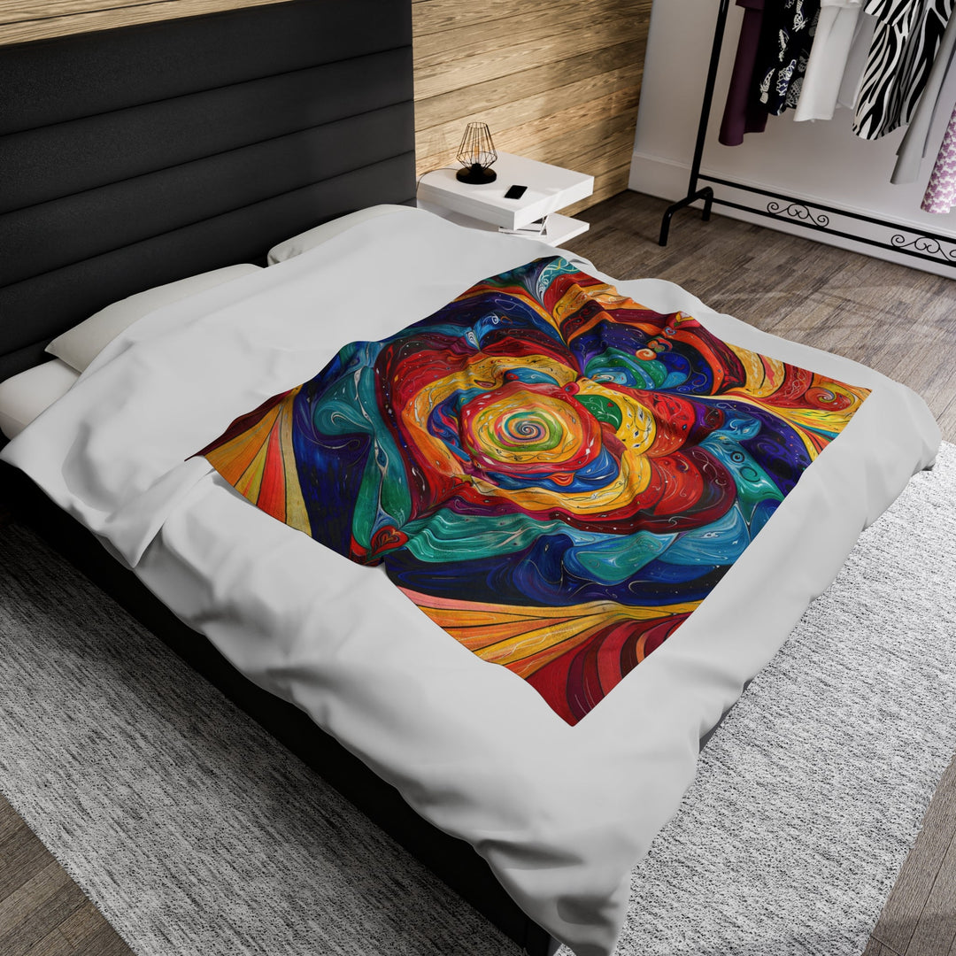 Vibrant Swirling Emotions - Velveteen Plush Blanket - All Over Prints - g(0D·IO) - 30" × 40" - -