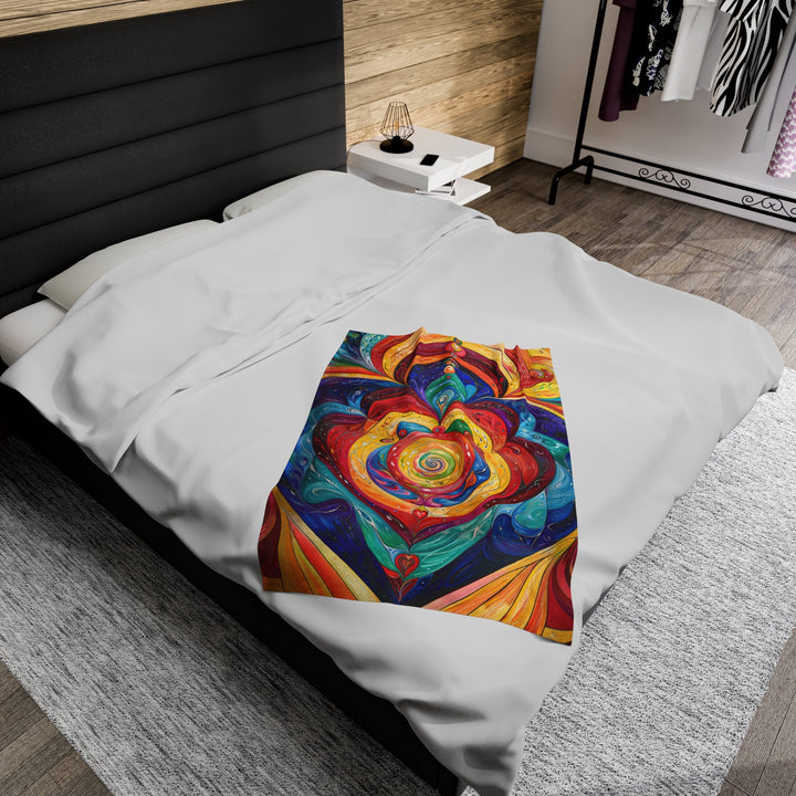 Vibrant Swirling Emotions - Velveteen Plush Blanket - All Over Prints - g(0D·IO) - 30" × 40" - -