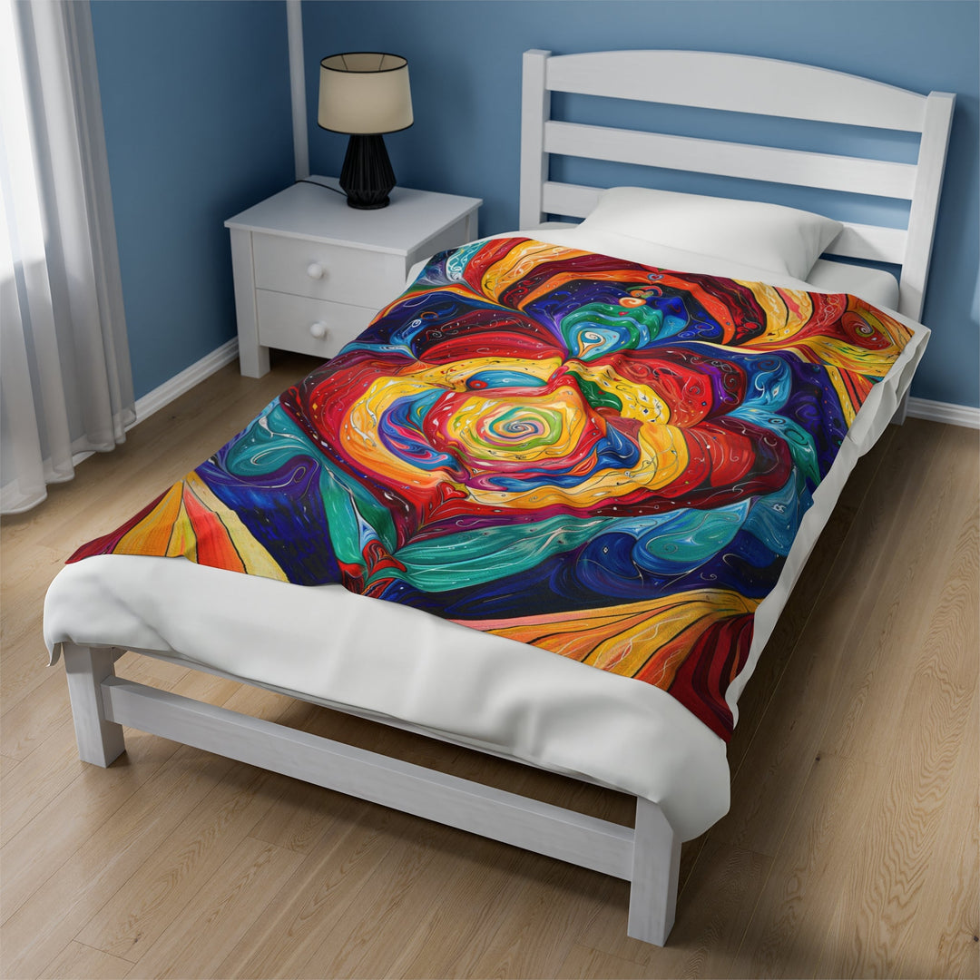 Vibrant Swirling Emotions - Velveteen Plush Blanket - All Over Prints - g(0D·IO) - 30" × 40" - -