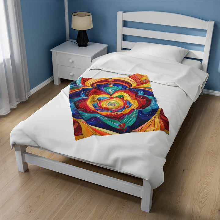 Vibrant Swirling Emotions - Velveteen Plush Blanket - All Over Prints - g(0D·IO) - 30" × 40" - -