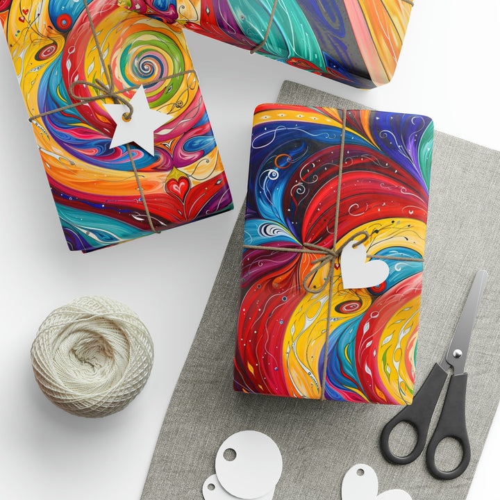 Vibrant Swirling Emotions - Wrapping Paper - Home Decor - g(0D·IO) - 30'' x 72'' - Matte -