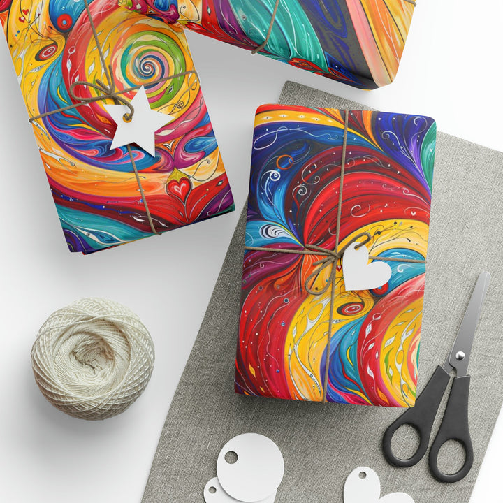 Vibrant Swirling Emotions - Wrapping Paper - Home Decor - g(0D·IO) - 30'' x 72'' - Matte -