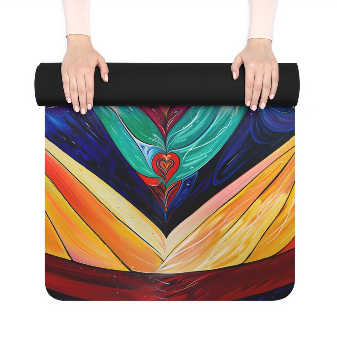 Vibrant Swirling Emotions - Yoga Mat - Home Decor - g(0D·IO) - 24” x 68” - -