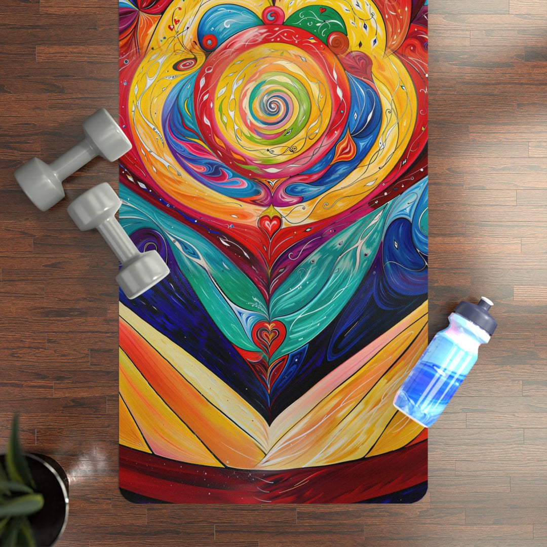Vibrant Swirling Emotions - Yoga Mat - Home Decor - g(0D·IO) - 24” x 68” - -