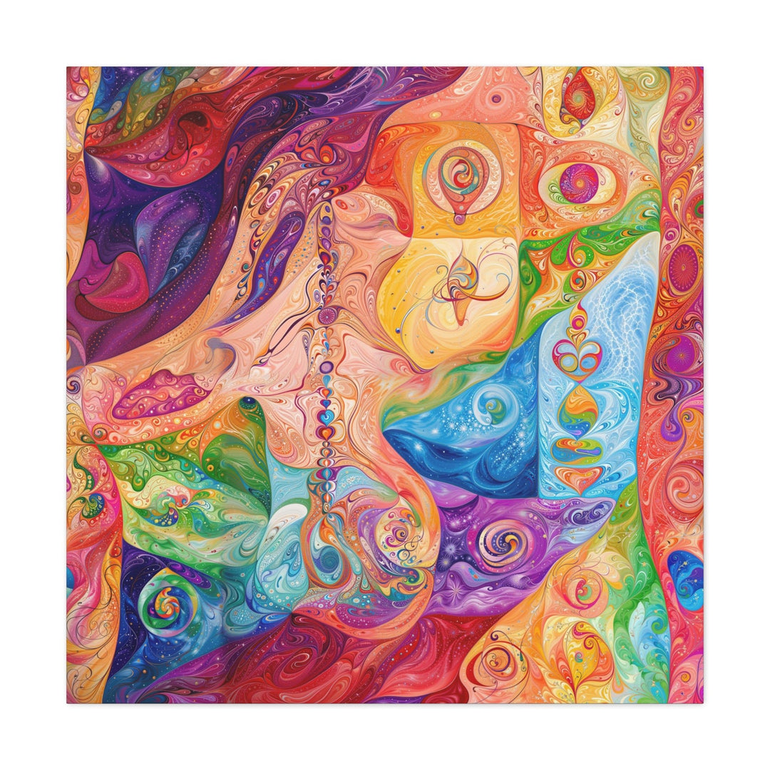 Vibrant Swirling Fantasy - Matte Canvas Print 1.25" - Canvas - g(0D·IO) - 36" x 36" - 1.25" -