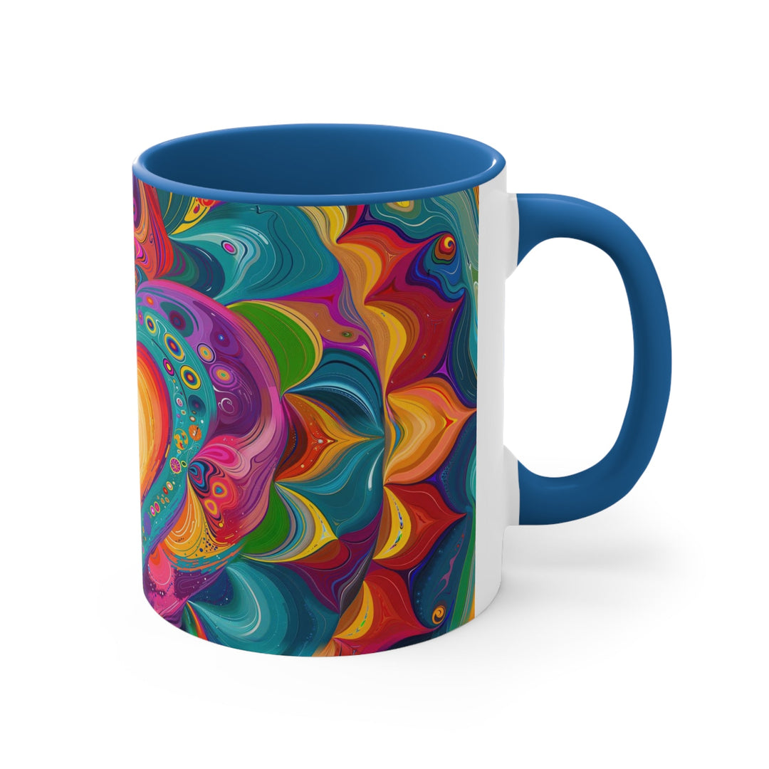 Vibrant Swirling Heart - Accent Coffee Mug - Mug - g(0D·IO) - Pink - 11oz -