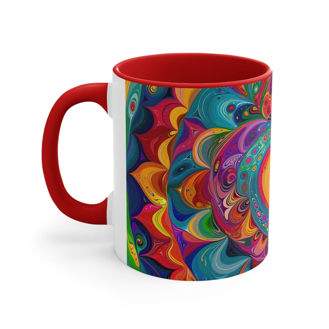 Vibrant Swirling Heart - Accent Coffee Mug - Mug - g(0D·IO) - Pink - 11oz -