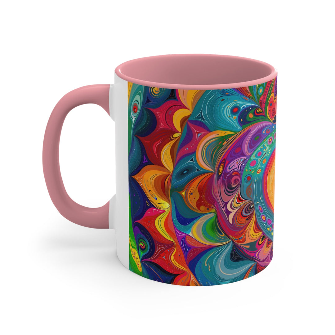 Vibrant Swirling Heart - Accent Coffee Mug - Mug - g(0D·IO) - Pink - 11oz -