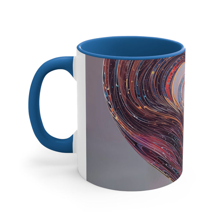 Vibrant Swirling Heart - Accent Coffee Mug - Mug - g(0D·IO) - Pink - 11oz -