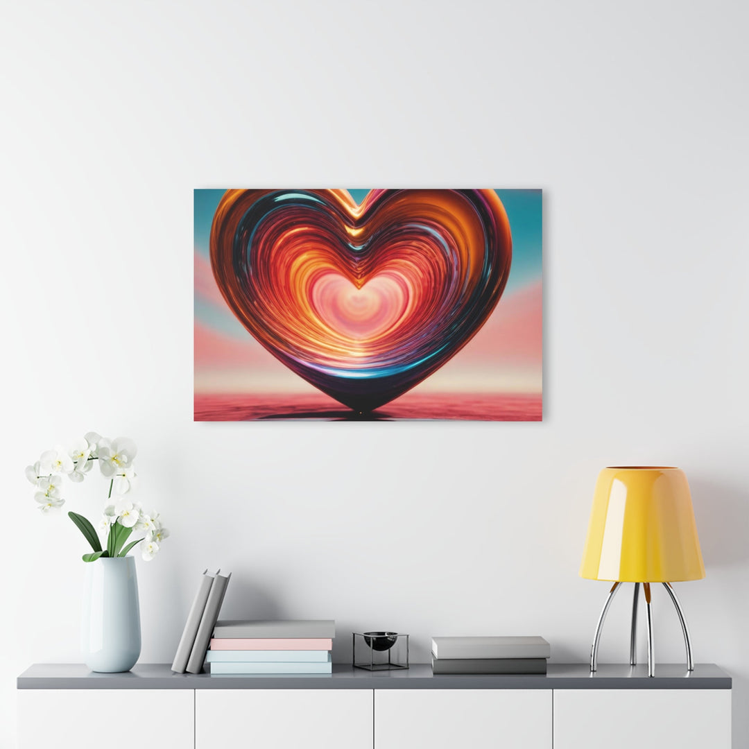 Vibrant Swirling Heart - Acrylic Prints (French Cleat Hanging) - Home Decor - g(0D·IO) - 24" x 36" (Vertical) - 0.25'' -