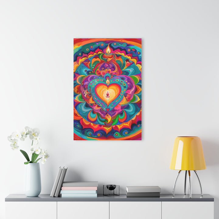Vibrant Swirling Heart - Acrylic Prints (French Cleat Hanging) - Home Decor - g(0D·IO) - 24" x 36" (Vertical) - 0.25'' -