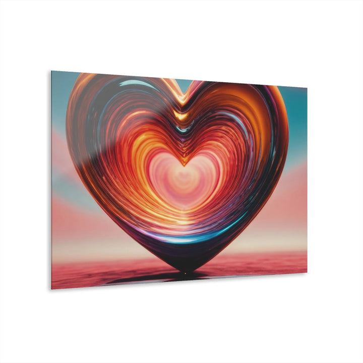 Vibrant Swirling Heart - Acrylic Prints (French Cleat Hanging) - Home Decor - g(0D·IO) - 36" x 24" (Horizontal) - 0.25'' -