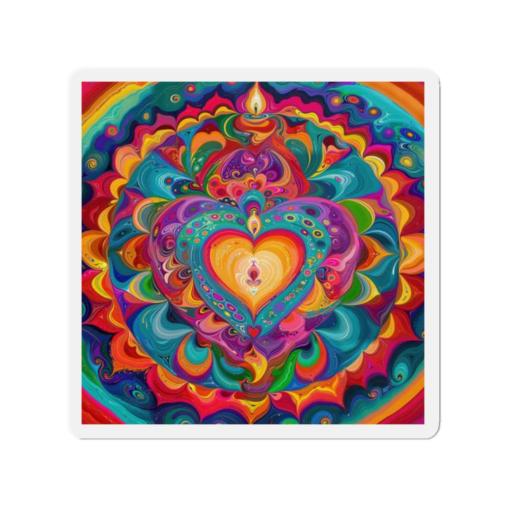 Vibrant Swirling Heart - Die-cut Magnet - Home Decor - g(0D·IO) - 2" x 2" - Die-Cut - 1 pc