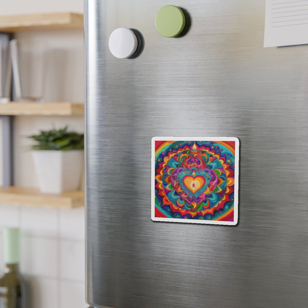 Vibrant Swirling Heart - Die-cut Magnet - Home Decor - g(0D·IO) - 6 × 6" - Die-Cut - 1 pc