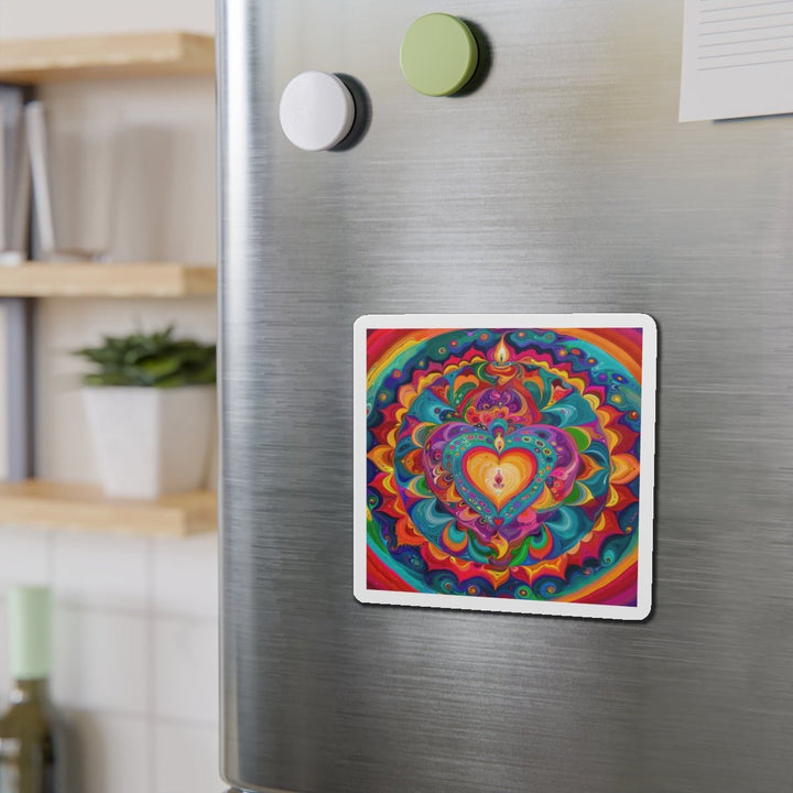 Vibrant Swirling Heart - Die-cut Magnet - Home Decor - g(0D·IO) - 6 × 6" - Die-Cut - 1 pc